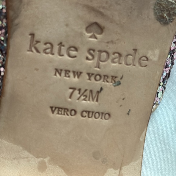 Kate Spade pink  Glitter Mules size 7 1/2 - Picture 10 of 12